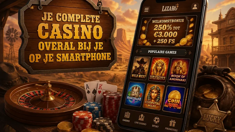 smartphone met casino-interface in browser
